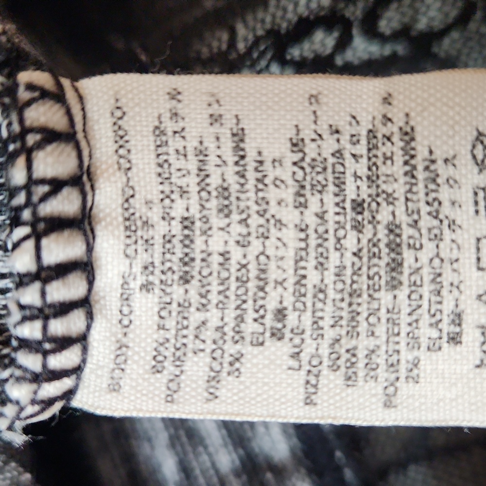 Free People Haze Daze Heathered  Black/ Black Lace Sz S Maxi Dress - Picture 9 of 12